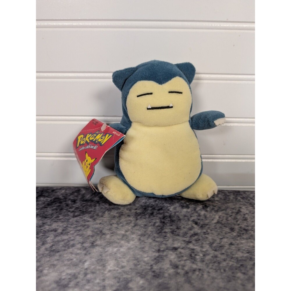 Vintage Snorlax #143 Beanie Plush 5.25” Pokémon Nintendo Hasbro 1998 with Tag